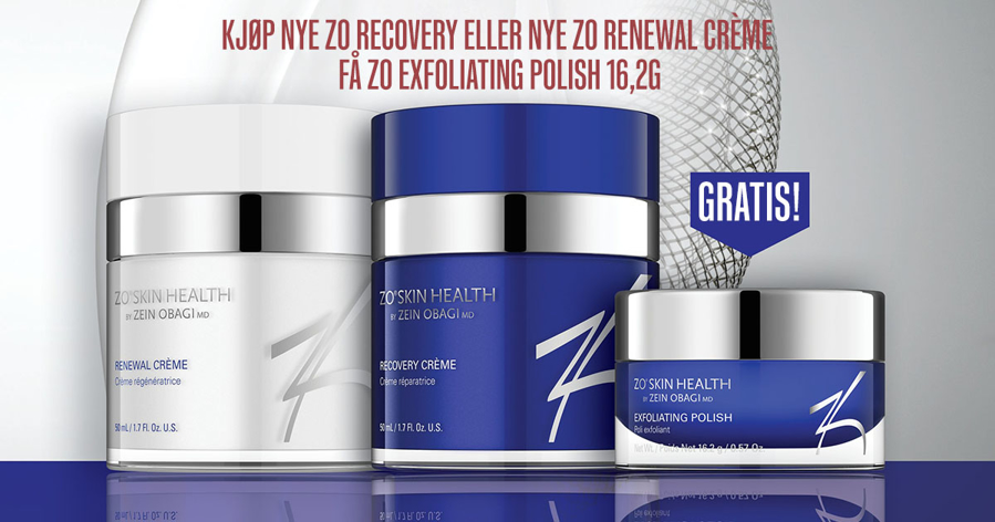 Kjøp nye ZO Recovery eller nye ZO Renewal Crème - få ZO Exfoliating Polish 16,2g!