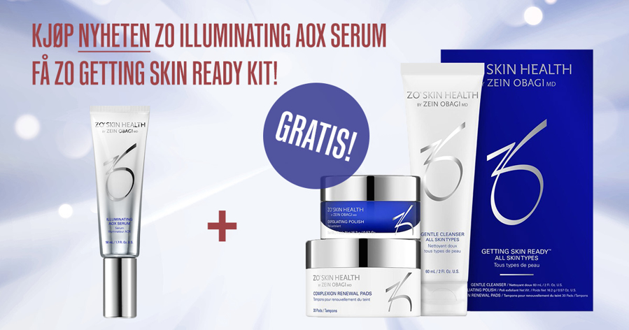 Kjøp nyheten ZO Illuminating AOX Serum - Få ZO Getting Skin Ready Kit gratis!