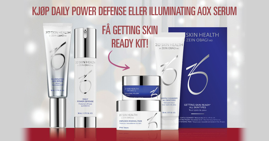 Kjøp Daily Power Defense eller Illuminating AOX Serum - Få ZO Getting Skin Ready kit gratis!