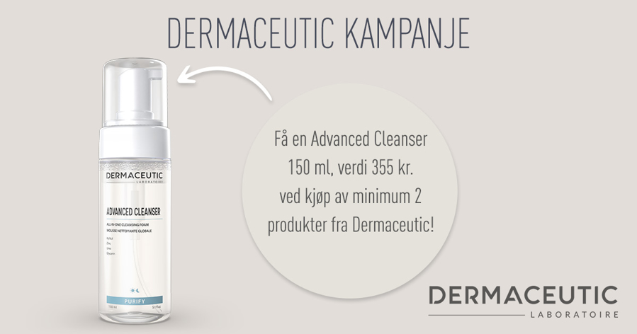 Kjøp 2 produkter fra Dermaceutic - få med Advanced Cleanser 150 ml i gave!
