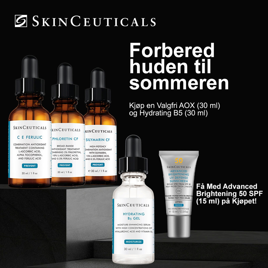 Kjøp SkinCeuticals antioksidantserum og Hydrating B5 - få med Advanced Brightening UV Defense SPF50 15 ml!