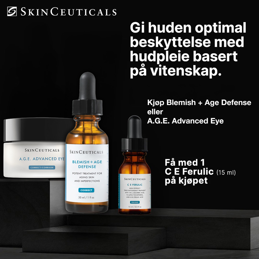 Kjøp Blemish + Age Defense eller A.G.E. Advanced Eye, få C E Ferulic 15 ml gratis!