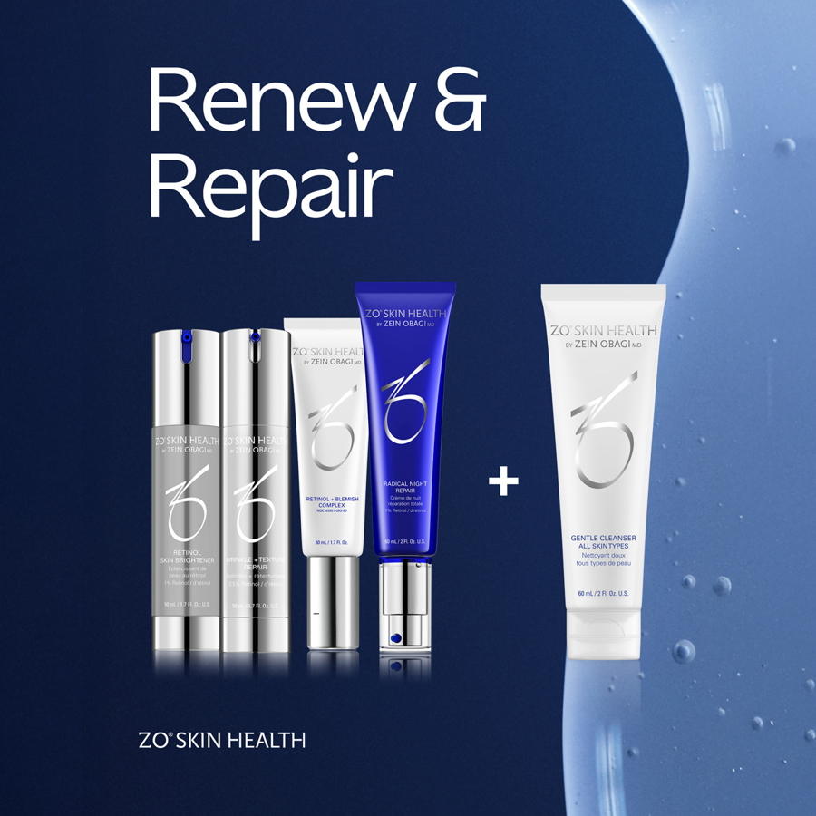 Kjøp ditt favoritt ZO retinol produkt for å bedre hudens tekstur, hudtone & fine linjer, få en ZO Gentle Cleanser 60 ml i gave! Kjøp ditt favoritt ZO retinol produkt for å bedre hudens tekstur, hudtone & fine linjer, få en ZO Gentle Cleanser 60 ml i gave!